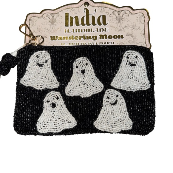 India Handmade Black Ghost Clutch - Picture 2 of 5